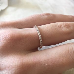 14k rose gold Swarovski band